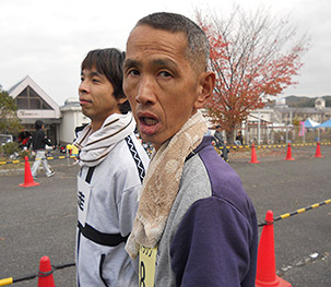 マラソン大会での山根さんの写真