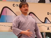 写真:呼吸の波を説明する講師・番場裕之さん