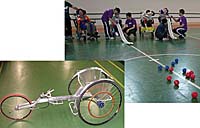 画像：贈呈品の一例（ボッチャ用具）