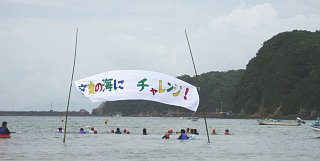 写真：遠泳の様子