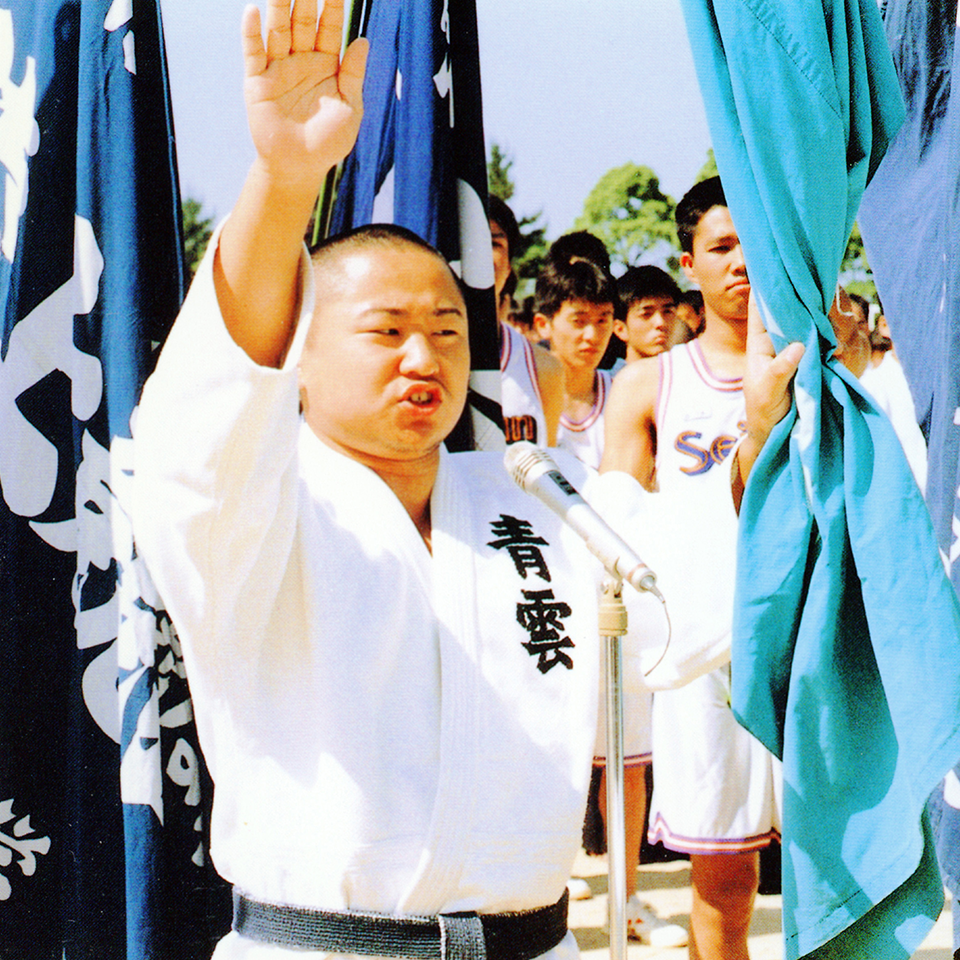画像・柔道部のキャプテンとして選手宣誓する初瀬さん
